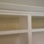 white shelving