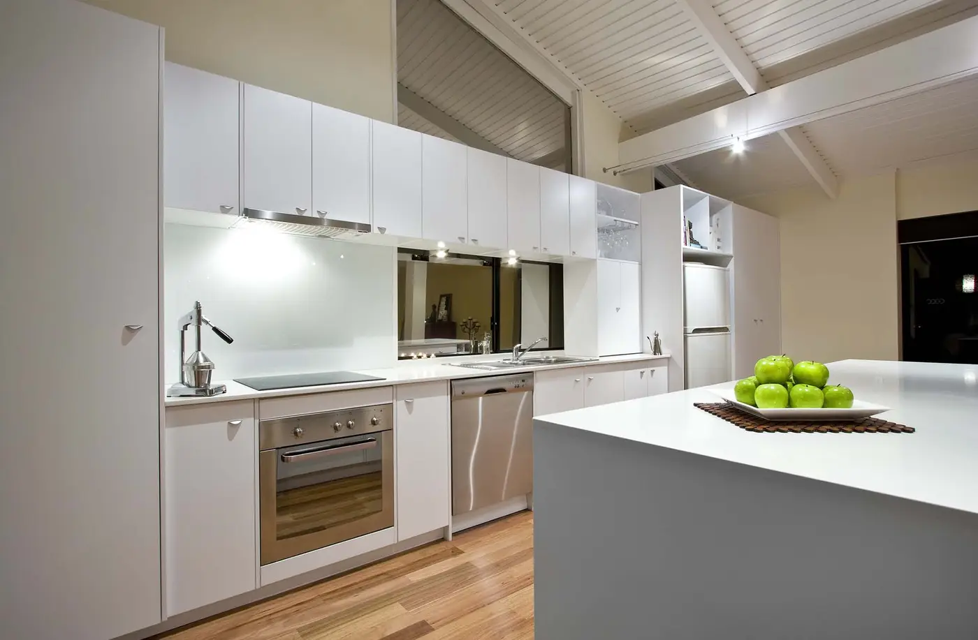 A Clean White Modern Kitchen